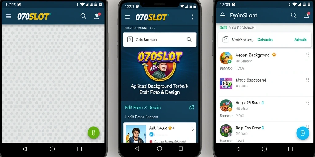 Tampilan antarmuka aplikasi 070SLOT untuk menghapus latar belakang gambar.