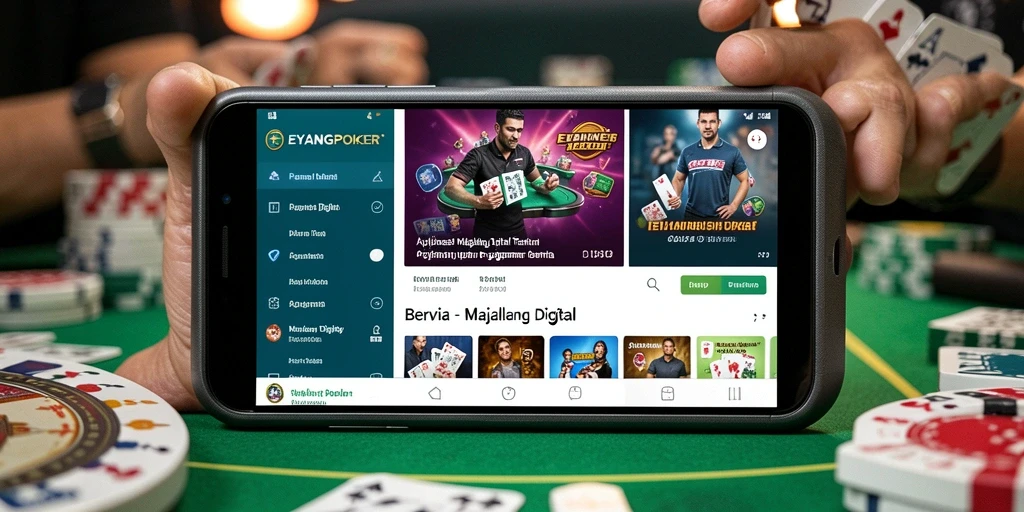 Tampilan antarmuka EYANGPOKER dengan berbagai artikel berita menarik.