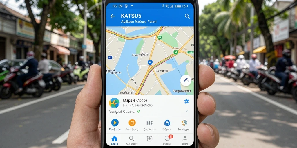 Antarmuka KATSU5 yang intuitif dan mudah digunakan untuk navigasi motor.