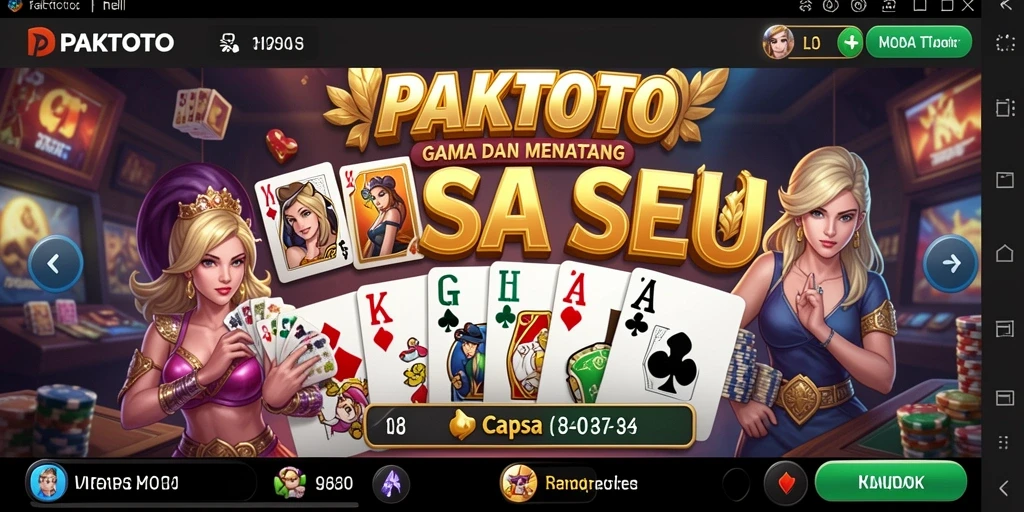 Antarmuka main Capsa PAKTOTO yang intuitif dan menarik.