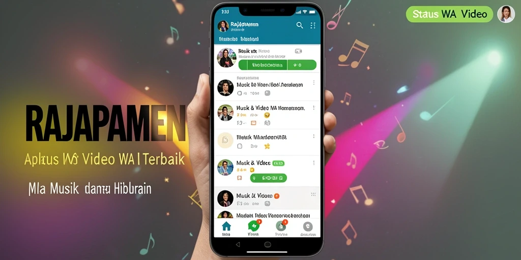 Tampilan antarmuka aplikasi RAJAPAMEN dengan pilihan video menarik.