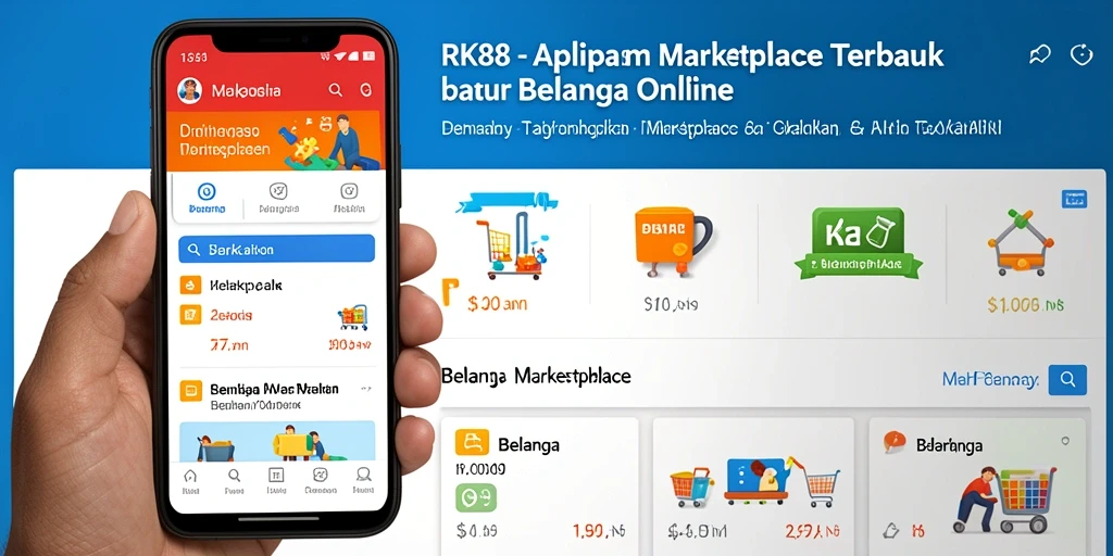 Tampilan antarmuka RK88 yang bersih dan menarik untuk berbelanja.