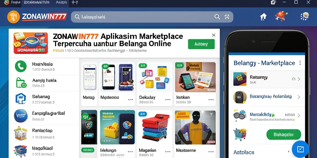 Tampilan antarmuka ZONAWIN777 yang memudahkan belanja online.