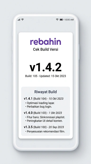 Riwayat Versi Aplikasi Rebahin untuk Pengguna Android